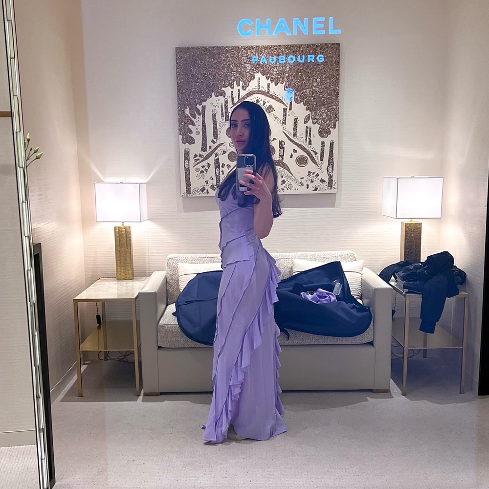 Lilac Ruffle Maxi Dress Victoria Beckham - Picture 5 of 5